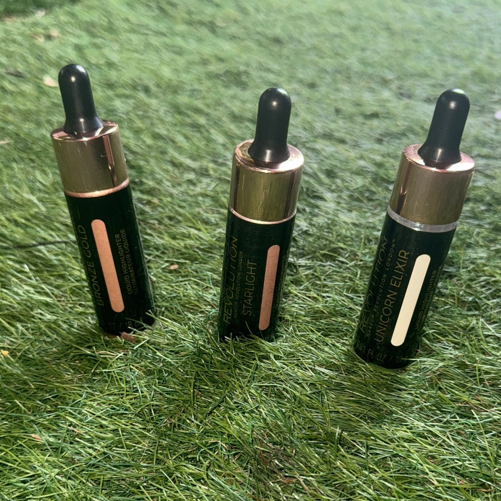 Revolution Radiant Liquid Highlighter Trio Sealed Unopened (Bundle of 3)